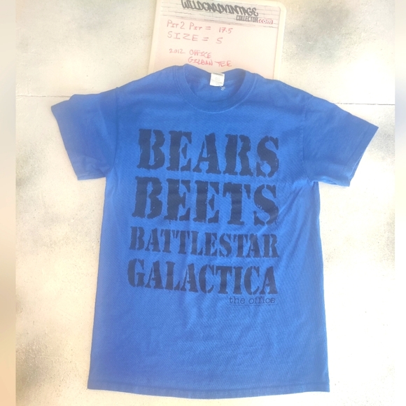 THE OFFICE TV Show  Bears BEETS battlestar Galactica SIZE LARGE T shirt - Picture 1 of 2
